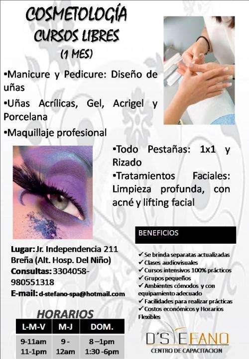 Cursos libres de manicure y pedicure, acrilicas, gel y acrigel en Lima -  Cursos / Clases | 209710