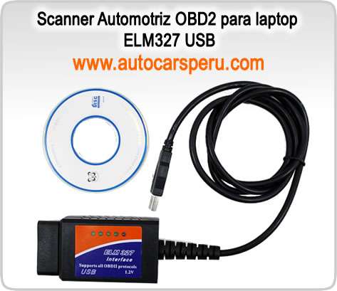 Scanner automotriz obd2 para laptop elm327 usb