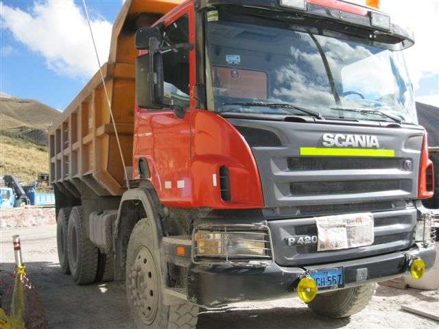 Camion volquete scania p420b6x4 año 2008 capacidad 15m3 tolva fameca en ...