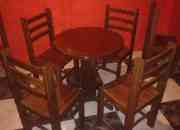 Mesas y sillas rusticas para bar restaurante segunda mano  Lima