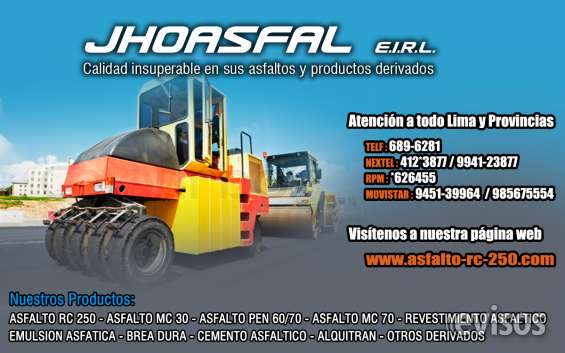 Jhoasfal Tenemos A La Venta Productos Asfalticos En Lima Otros