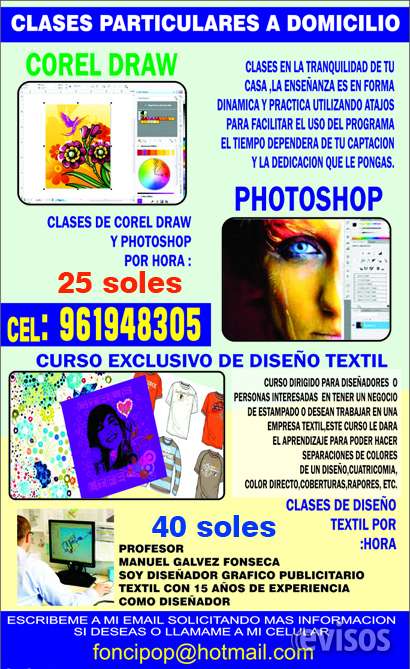 Clases De Corel Draw Y Photoshop A Domicilio En Lima - Cursos / Clases ...