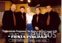 Conjunto criollo y  bailable: fiesta peruana