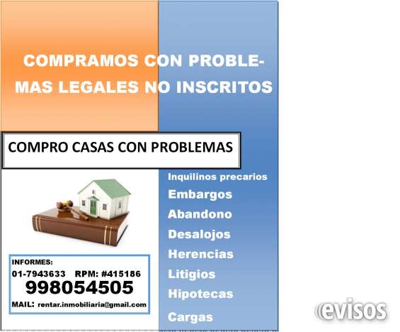 Compro casas con problemas en Lima - Casas en venta | 611918