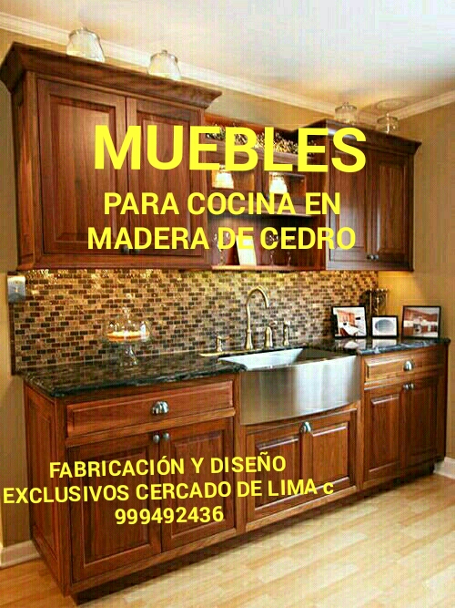 Muebles c.999492436 para cocinas exclusivos en madera de cedro lima perú